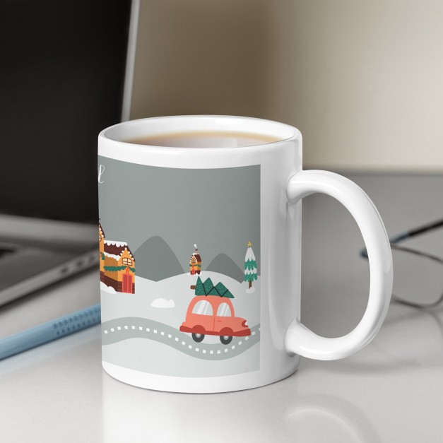 Mug blanc en céramique avec impression pour homme femme saint nicolas