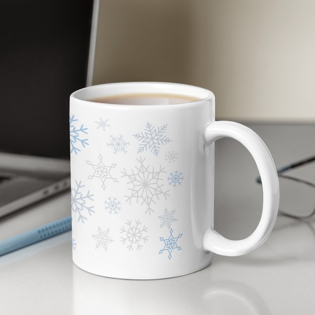 Mug blanc en céramique avec impression pour petite amie noel