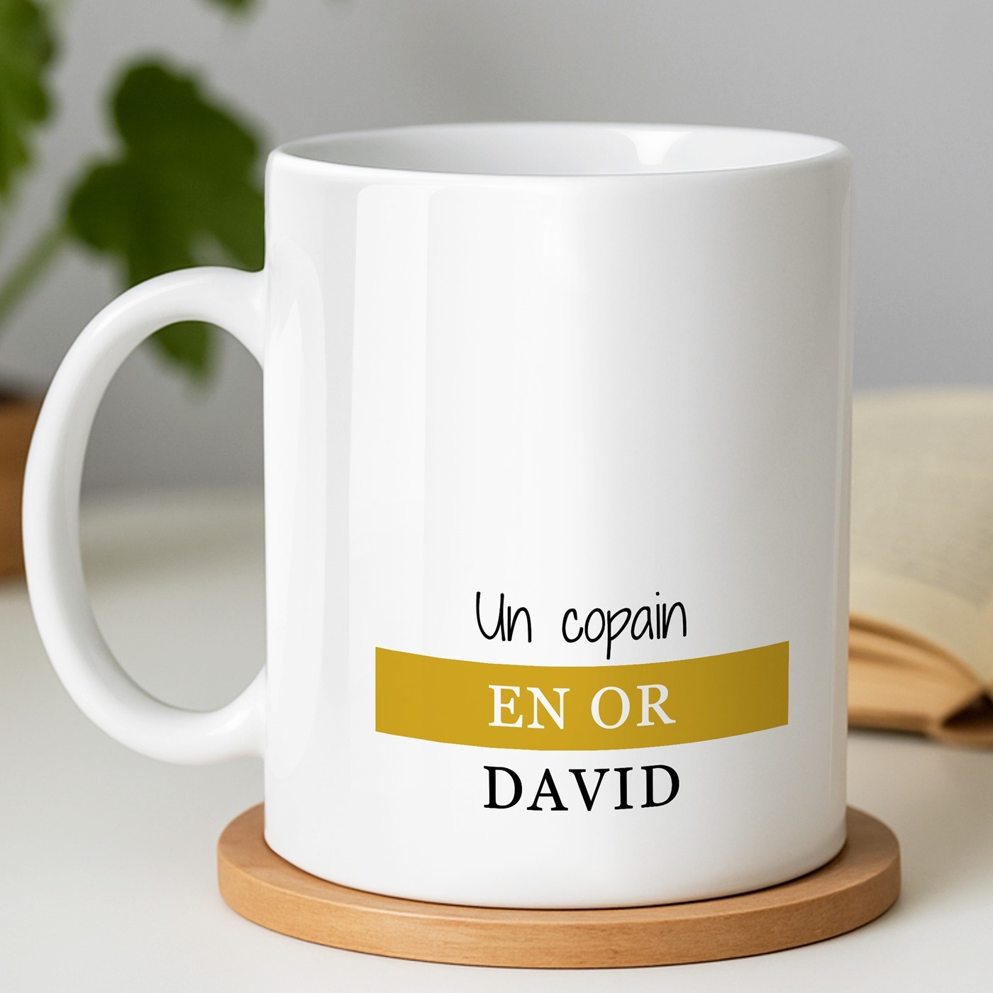 Mug blanc en céramique avec impression pour copain anniversaire