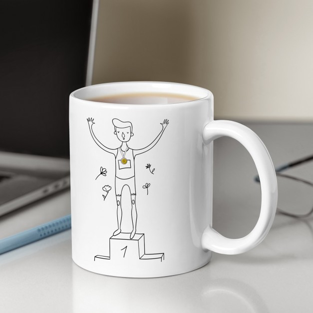 Mug blanc en céramique avec impression pour copain anniversaire