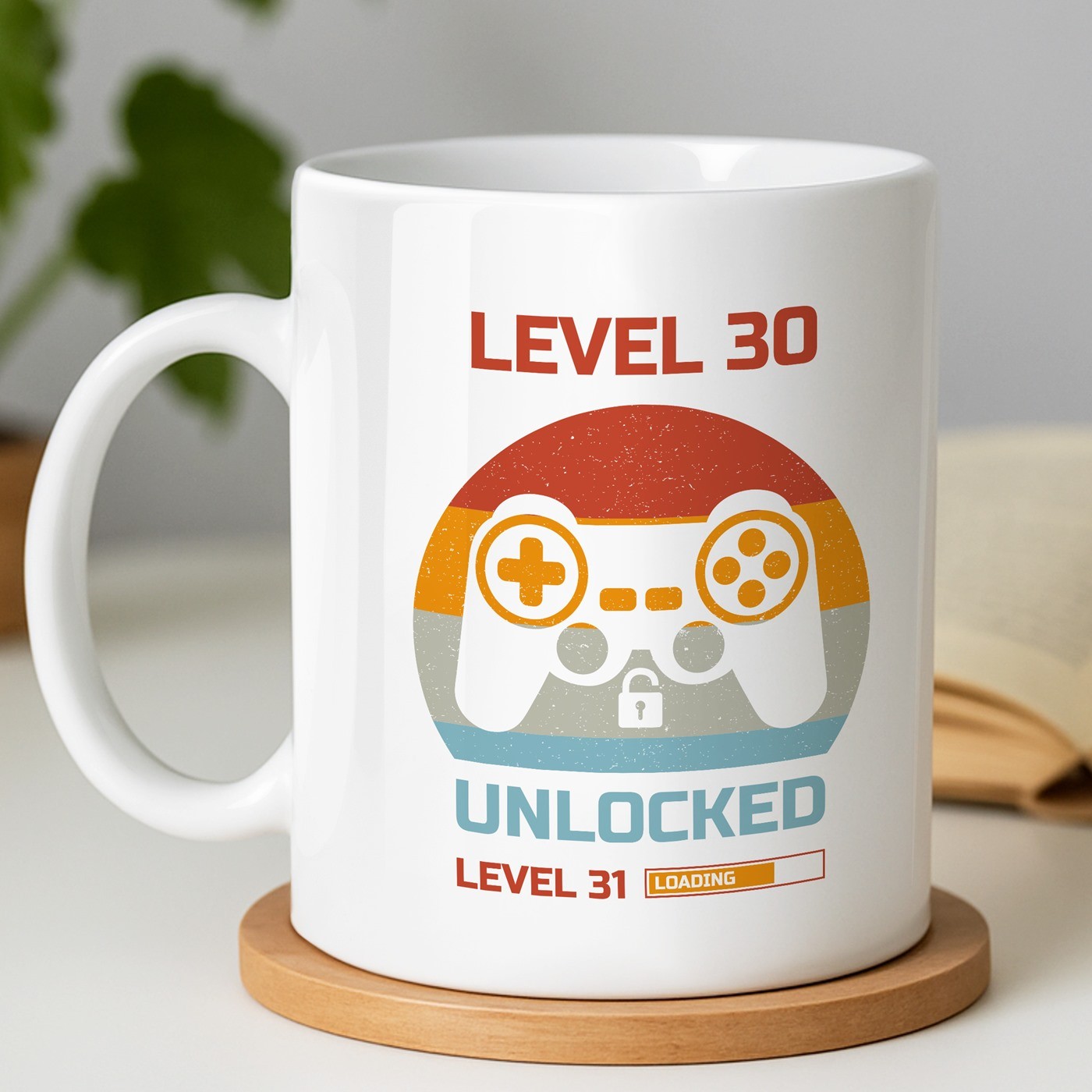 Mug blanc en céramique avec impression pour lui gamer 30 ans anniversaire