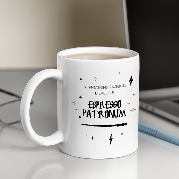 Mug blanc en céramique avec impression pour elle passionnée de café