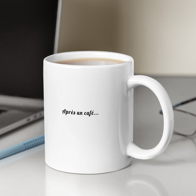 Mug blanc en céramique avec impression pour père construction