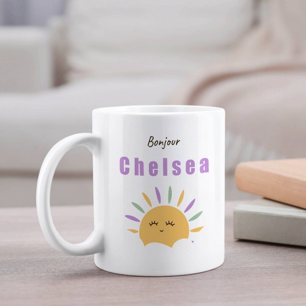 Mug blanc en céramique avec impression pour femme elle bonne journée