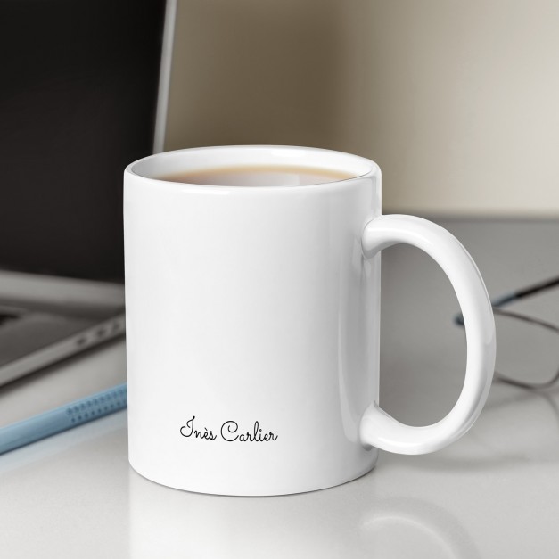 Mug blanc en céramique avec impression pour femme lectrice