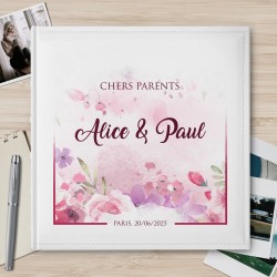 Album photo avec personnalisation pour parents pour remerciement de mariage