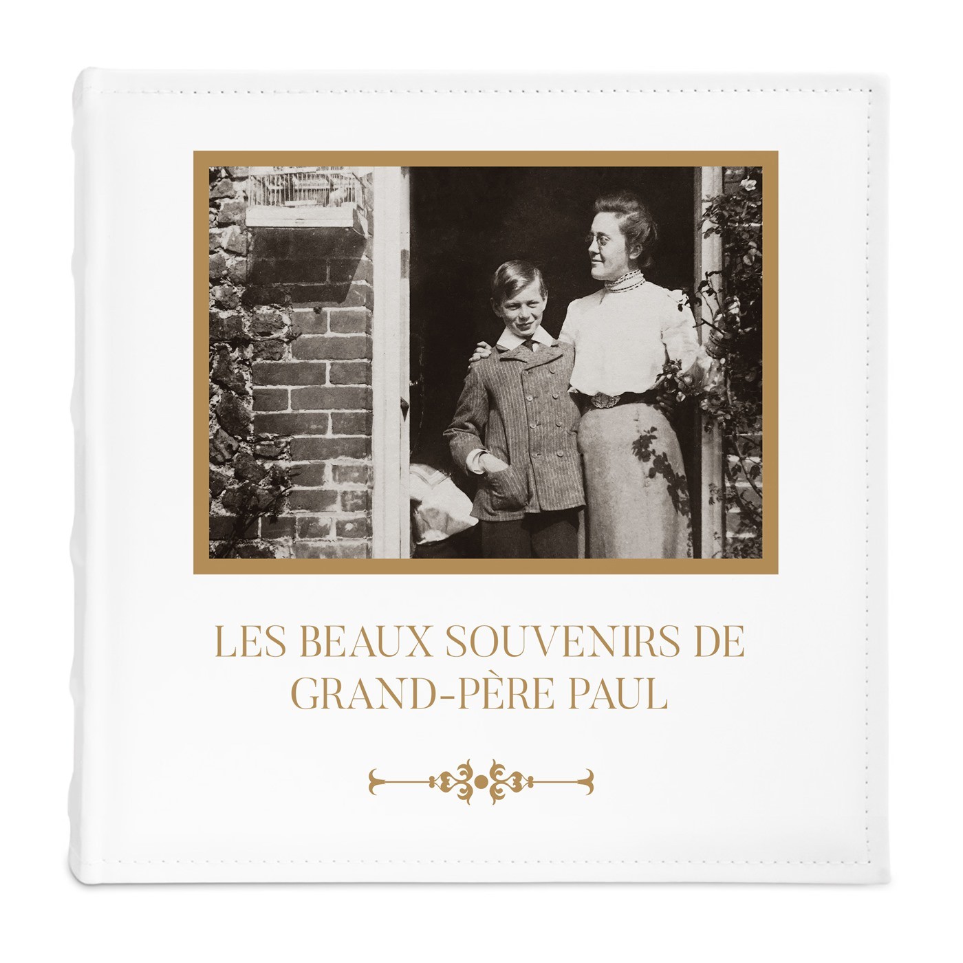 Album photo 10x15 avec photo imprimée sur la couverture pour grand-père papy