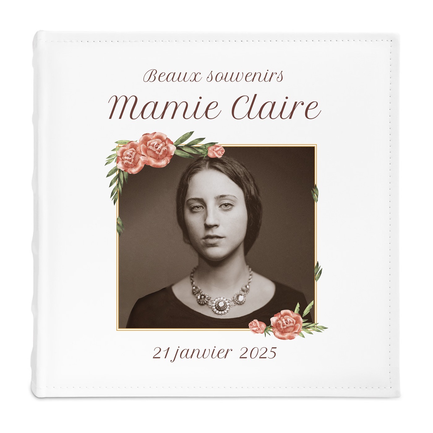 Album photo 10x15 avec photo imprimée sur la couverture pour grand-mère pour la fête des grands-mères