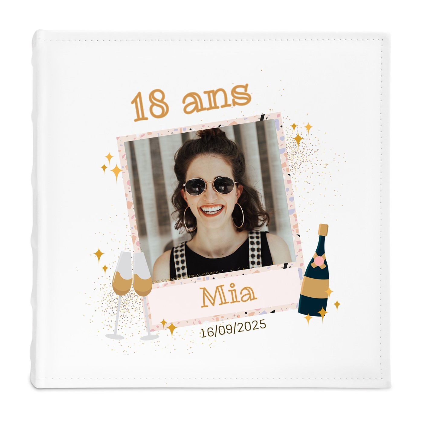 Album photo 10x15 avec photo imprimée sur la couverture pour elle 18 ans anniversaire