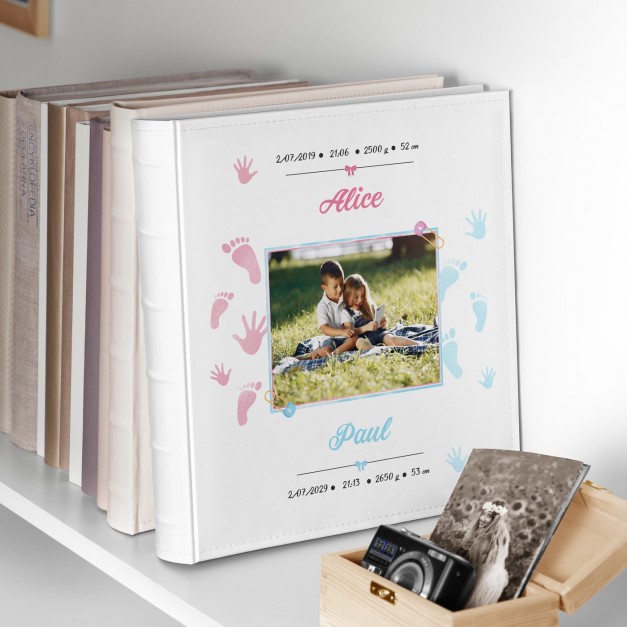 Album photo 10x15 avec photo imprimée sur la couverture pour enfant bébé nouveau-né