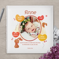 Album photo 10x15 avec photo imprimée sur la couverture pour fille bébé nouveau-né naissance
