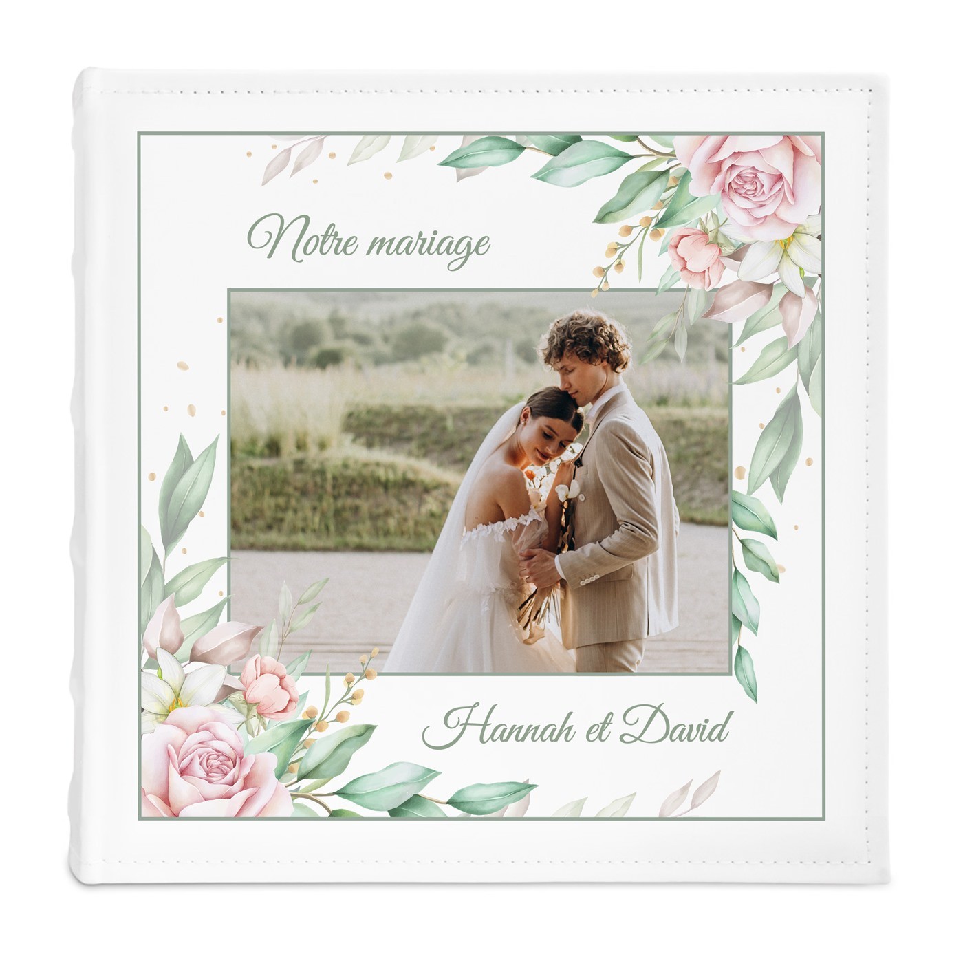 Album photo avec personnalisation pour des jeunes mariés pour mariage