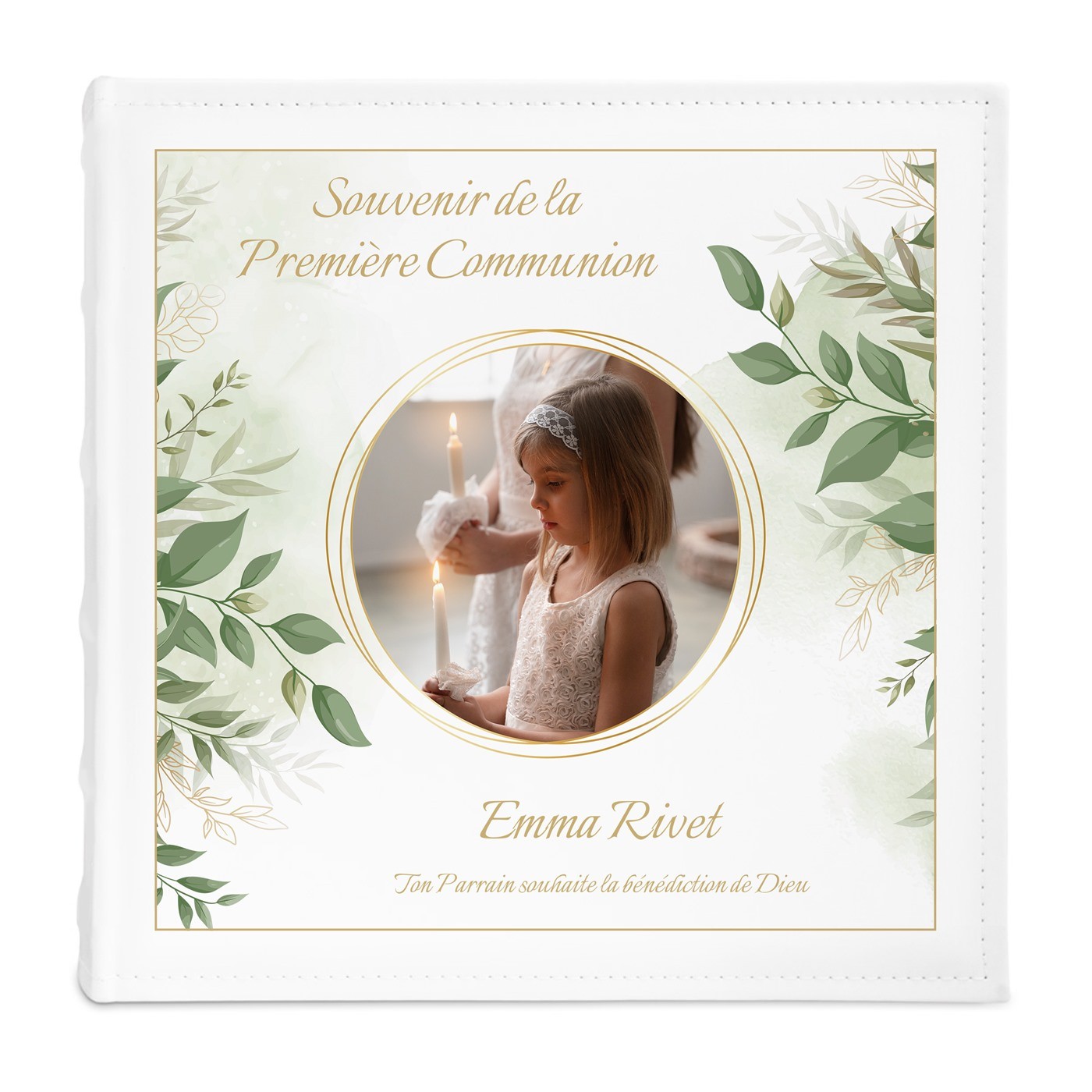 Album photo 10x15 avec photo imprimée sur la couverture pour fille pour sa communion