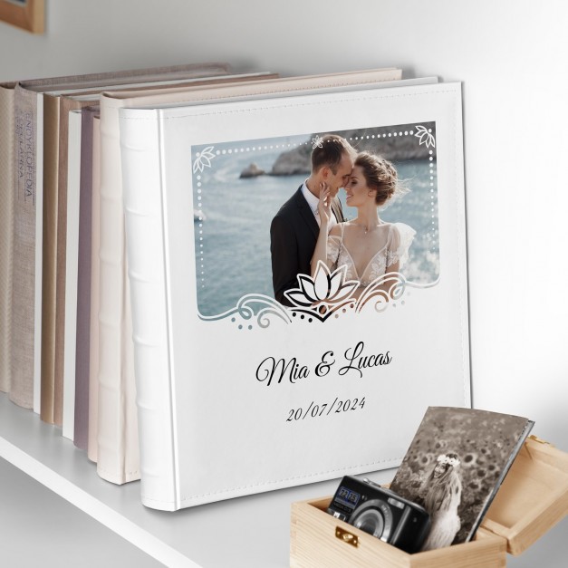 Album photo 10x15 avec photo imprimée sur la couverture pour couple pour mariage