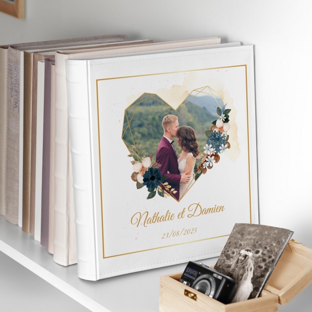 Album photo 10x15 avec photo imprimée sur la couverture pour couple souvenir de mariage