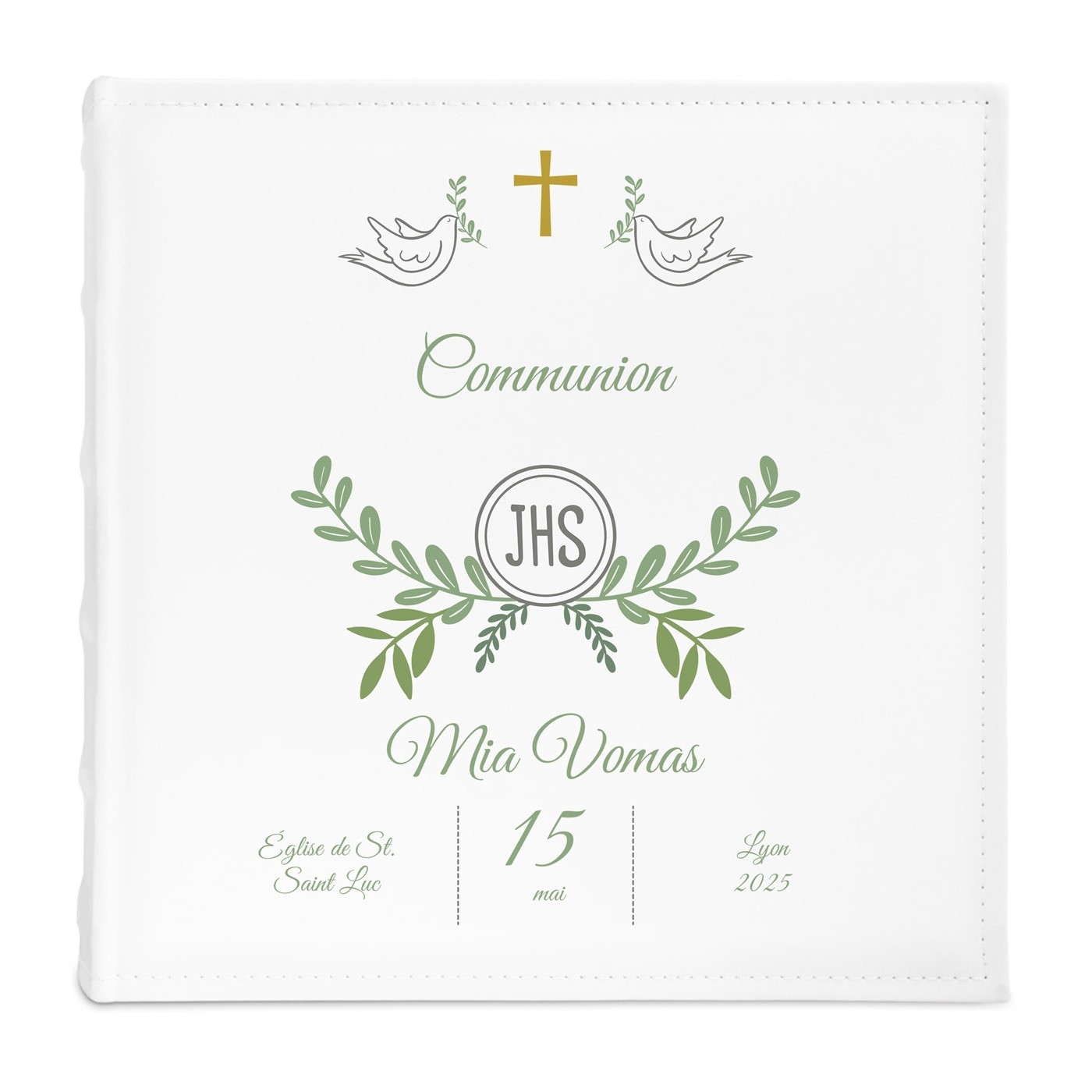 Album photo personnalisé avec impression pour une nièce pour la première communion