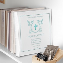 Album photo personnalisé avec impression pour la première communion d'une filleule