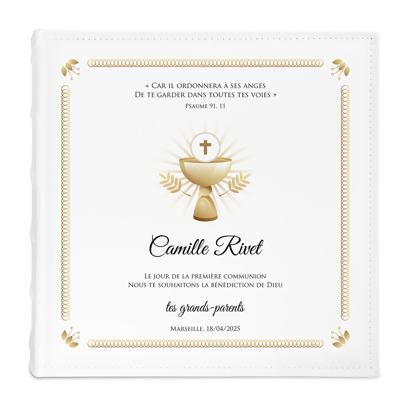 Album photo avec personnalisation pour une petite-fille pour la première communion