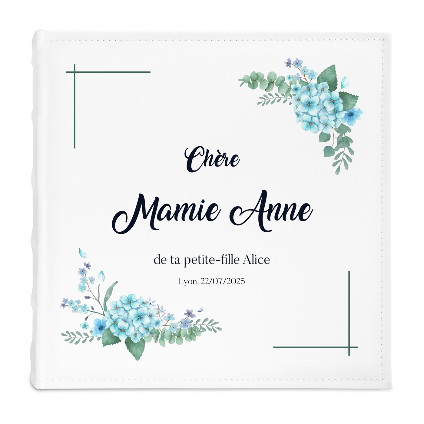 Album photo avec personnalisation pour l'anniversaire de mamie