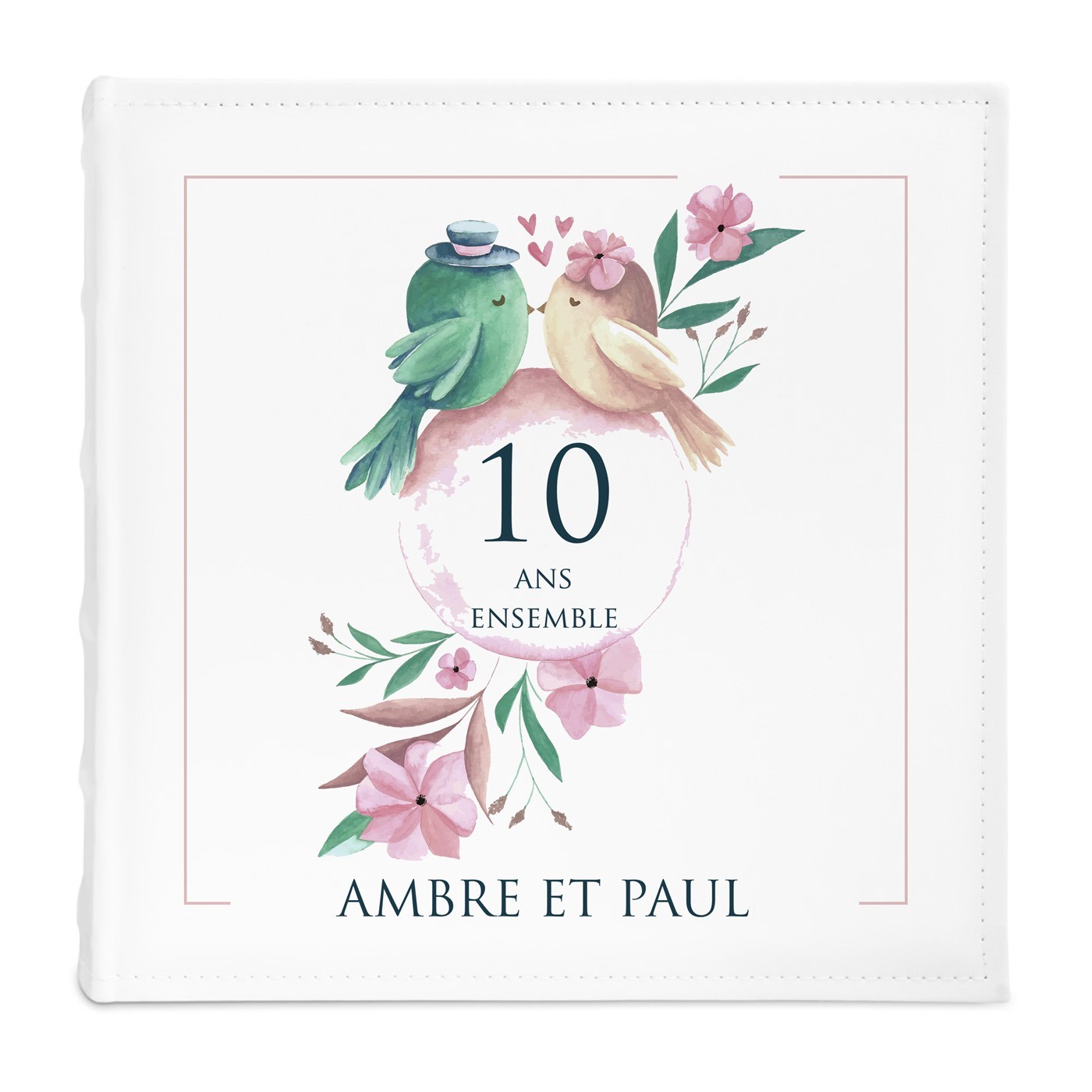 Album photo avec personnalisation pour un couple pour 10 ans de mariage