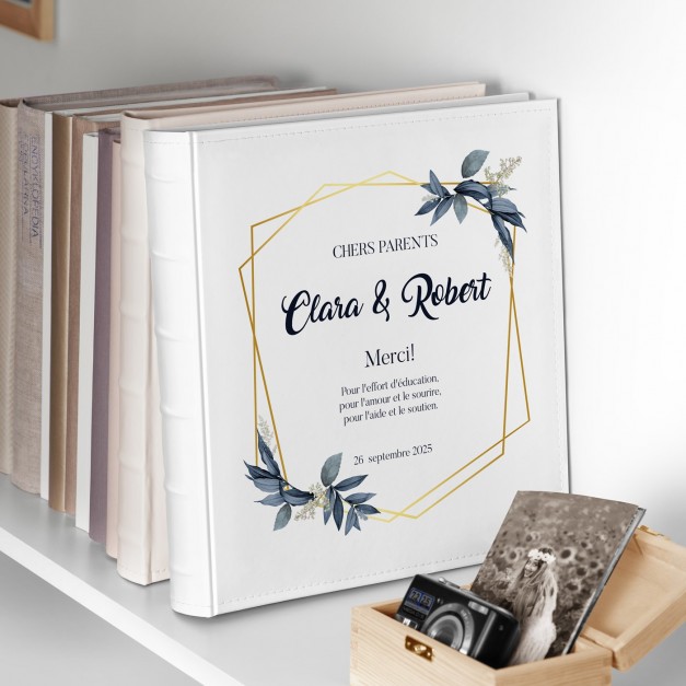 Album photo avec personnalisation pour parents pour remerciement de mariage