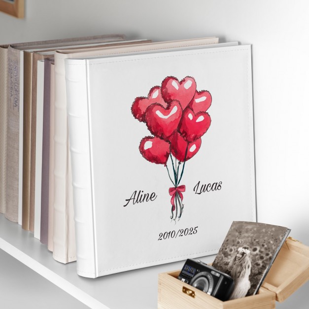 Album photo avec personnalisation pour un couple pour l'anniversaire de mariage