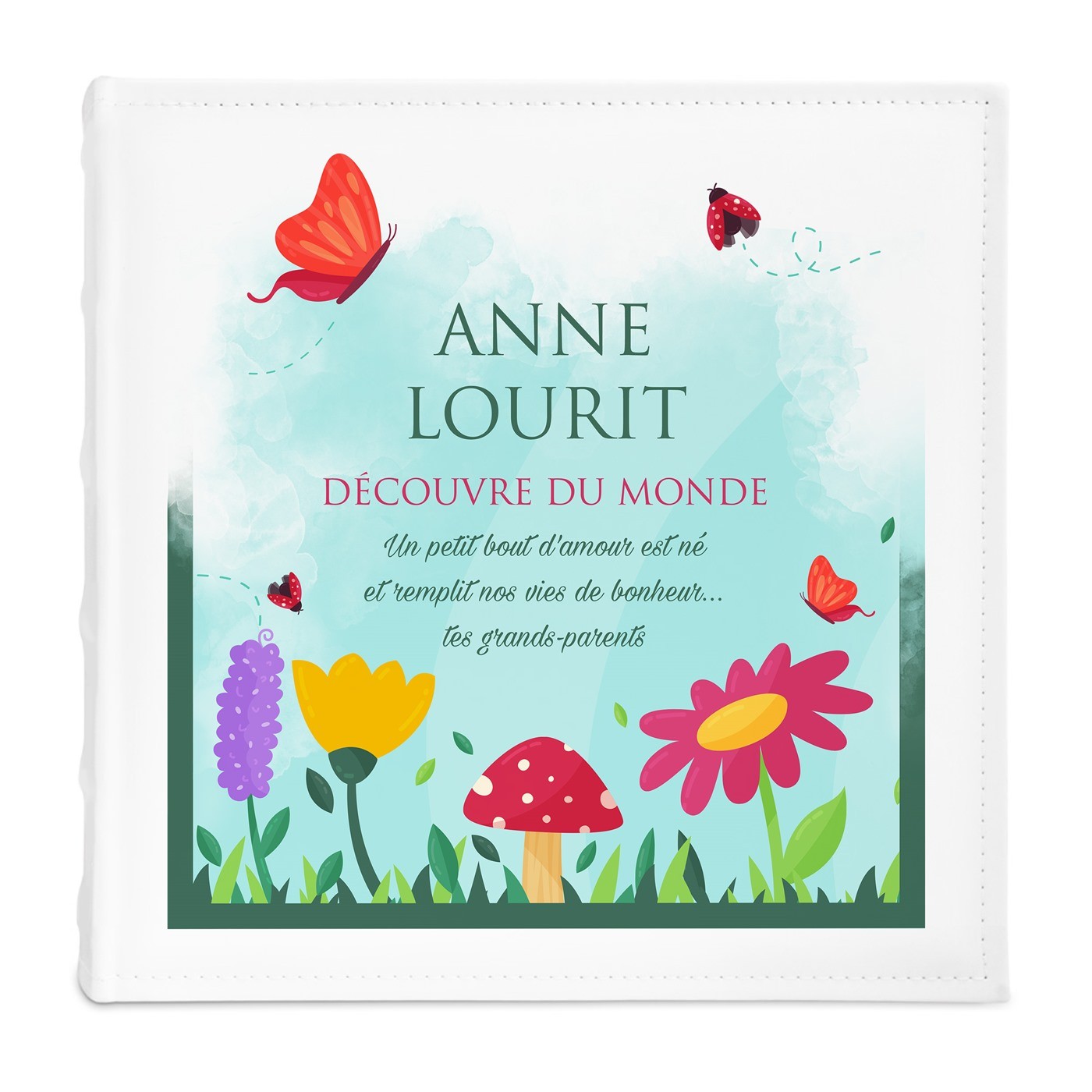 Album photo avec personnalisation pour la naissance d'une petite-fille