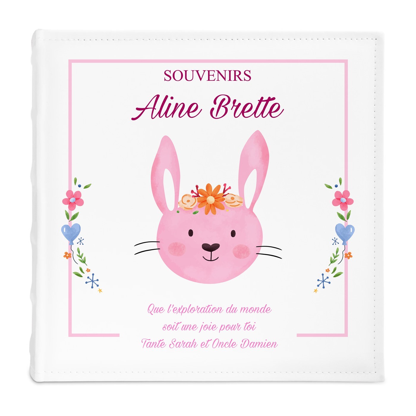 Album photo avec personnalisation pour la naissance d'une nièce