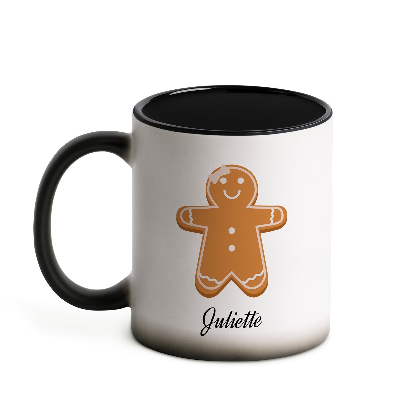 Tasse magique avec impression magique noir et blanc pour elle noel