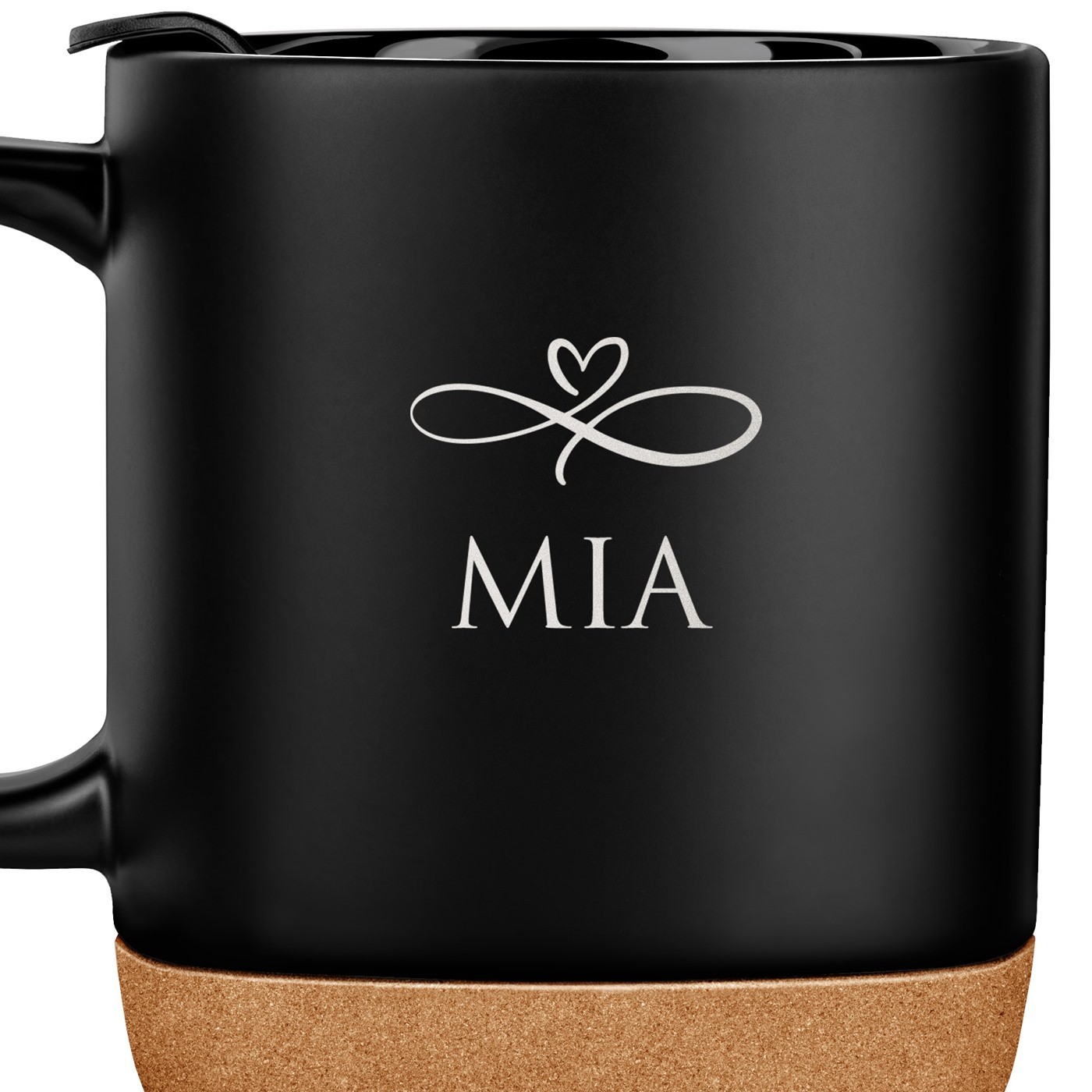 Mug noir avec impression et couvercle pour femme copine anniversaire