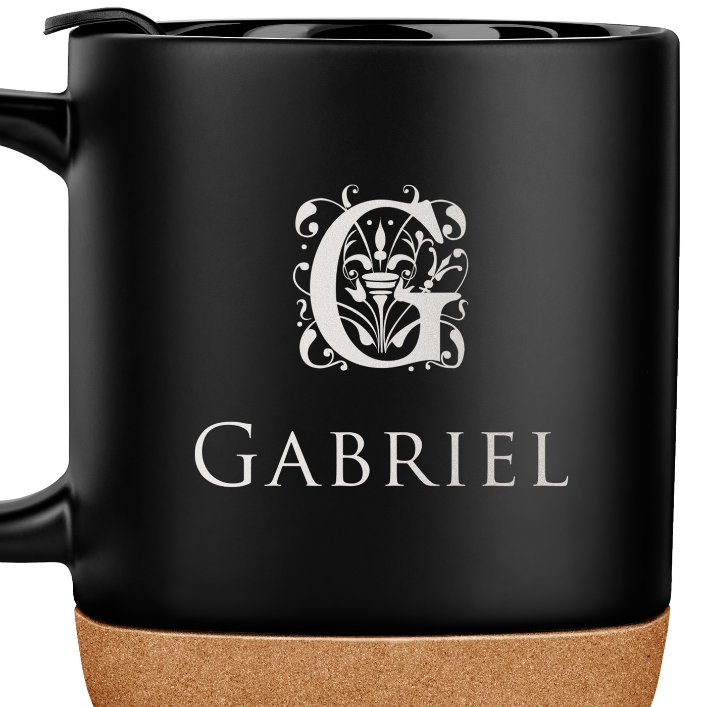 Mug noir avec impression et couvercle pour homme lui anniversaire