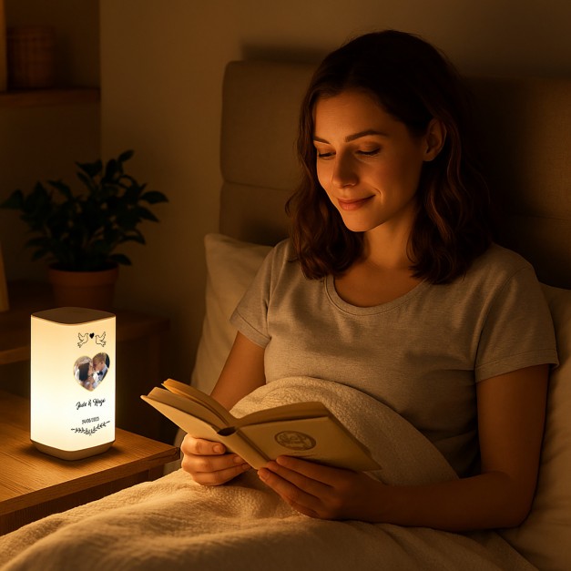 Veilleuse LED avec impression et votre photo pour le mariage des amis