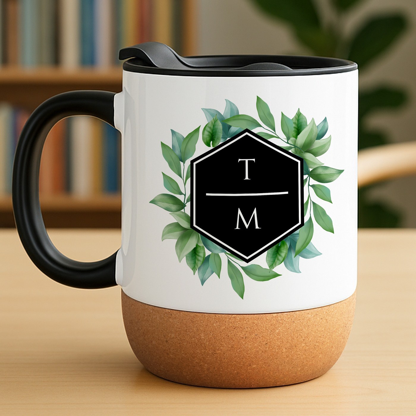 Mug blanc avec impression et couvercle pour elle anniversaire