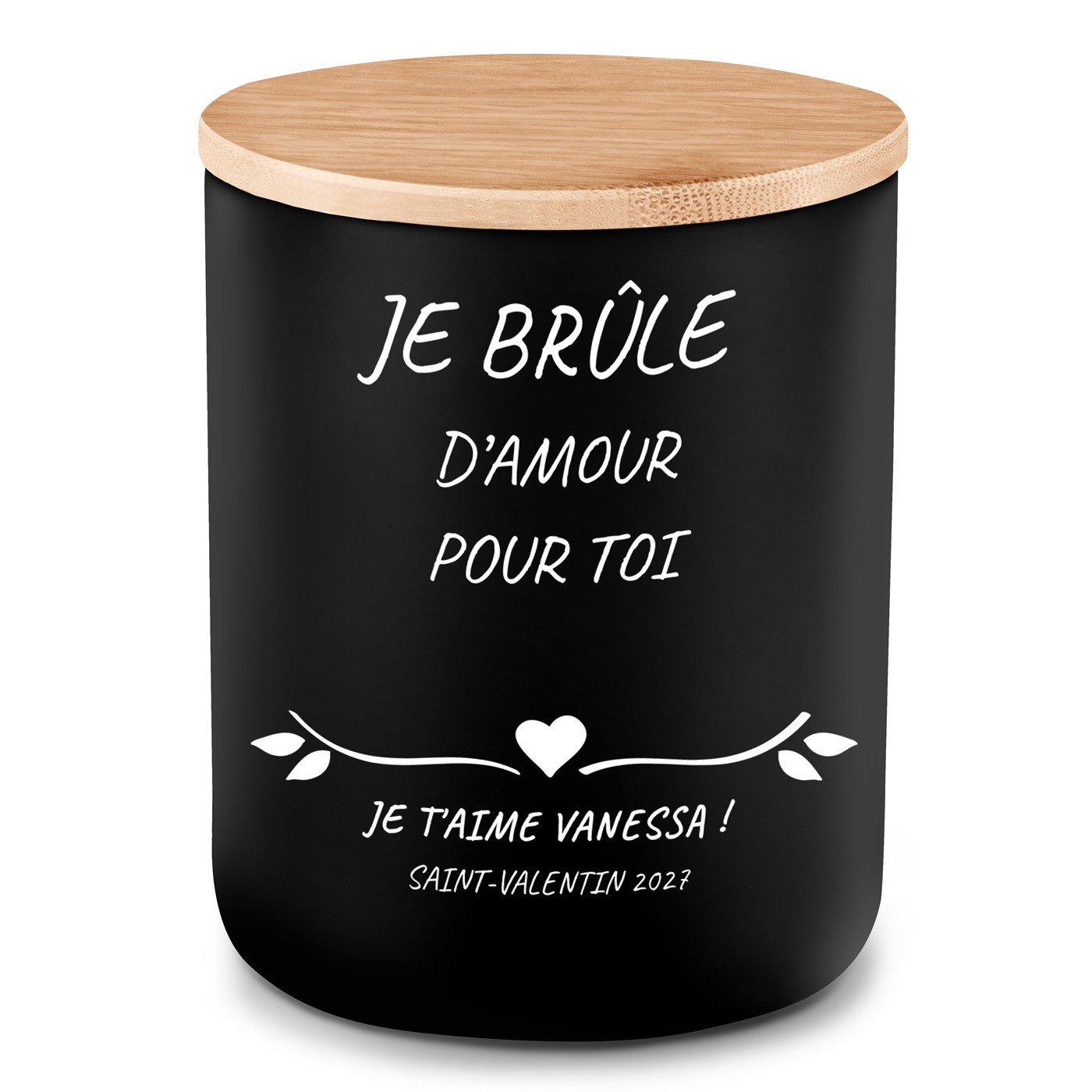 Bougie en cire de soja personnalisée pour une épouse pour la Saint-Valentin