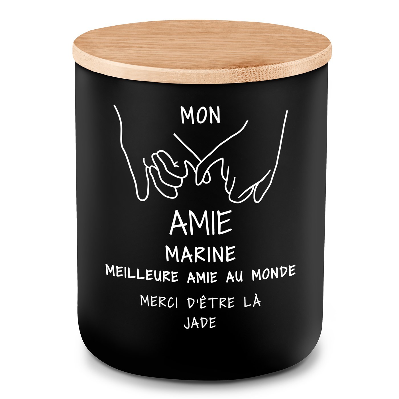 Bougie en cire de soja personnalisée pour une meilleure amie pour son anniversaire