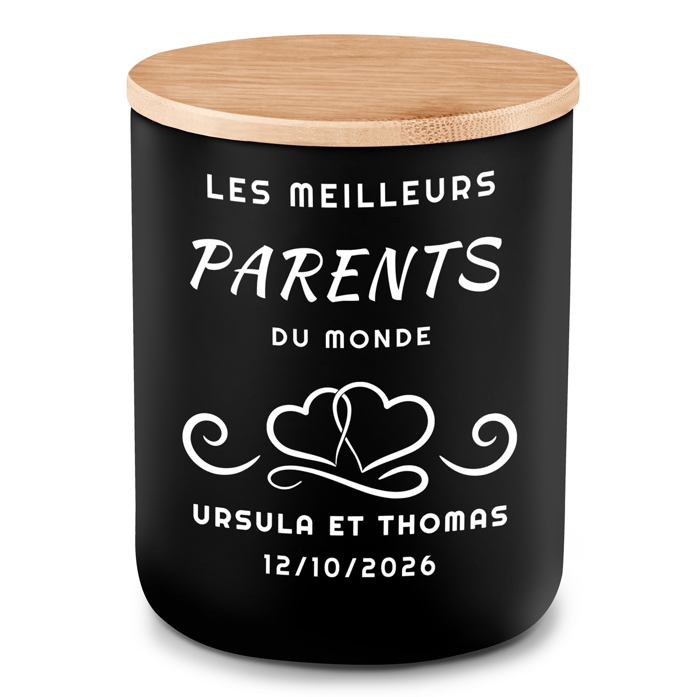Bougie en cire de soja personnalisée pour parents pour l'anniversaire de mariage