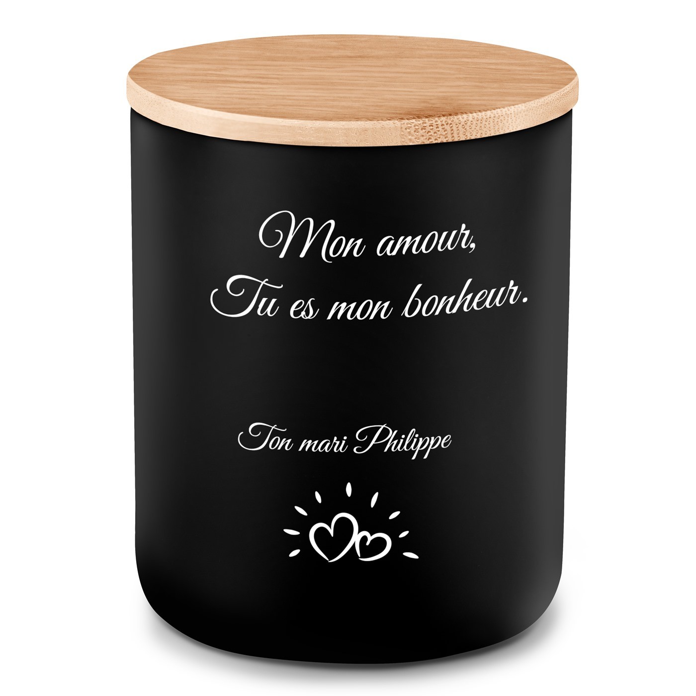 Bougie en cire de soja personnalisée pour l'anniversaire d'une épouse
