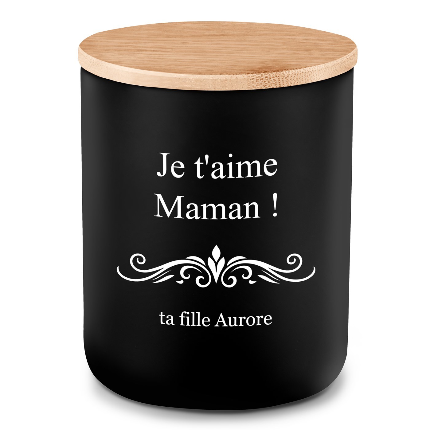 Bougie en cire de soja personnalisée pour une maman