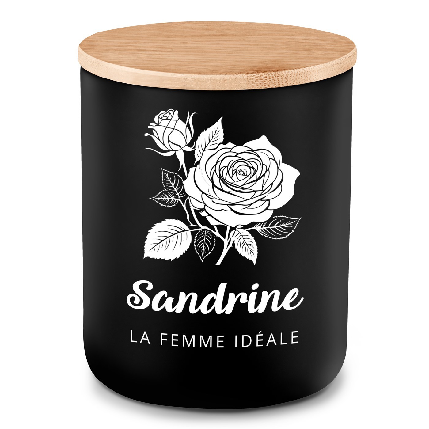 Bougie en cire de soja personnalisée pour une femme pour la Saint-Valentin