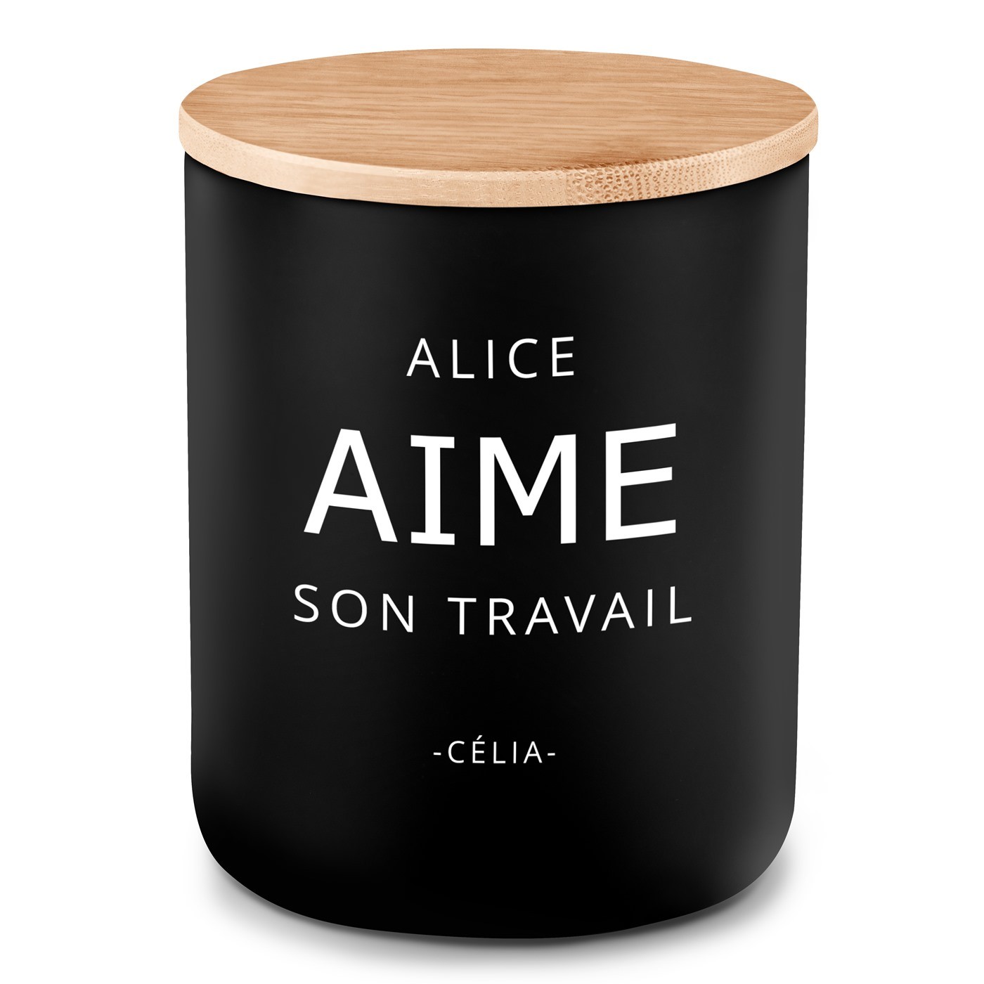 Bougie en cire de soja avec gravure pour une collègue pour une crémaillère