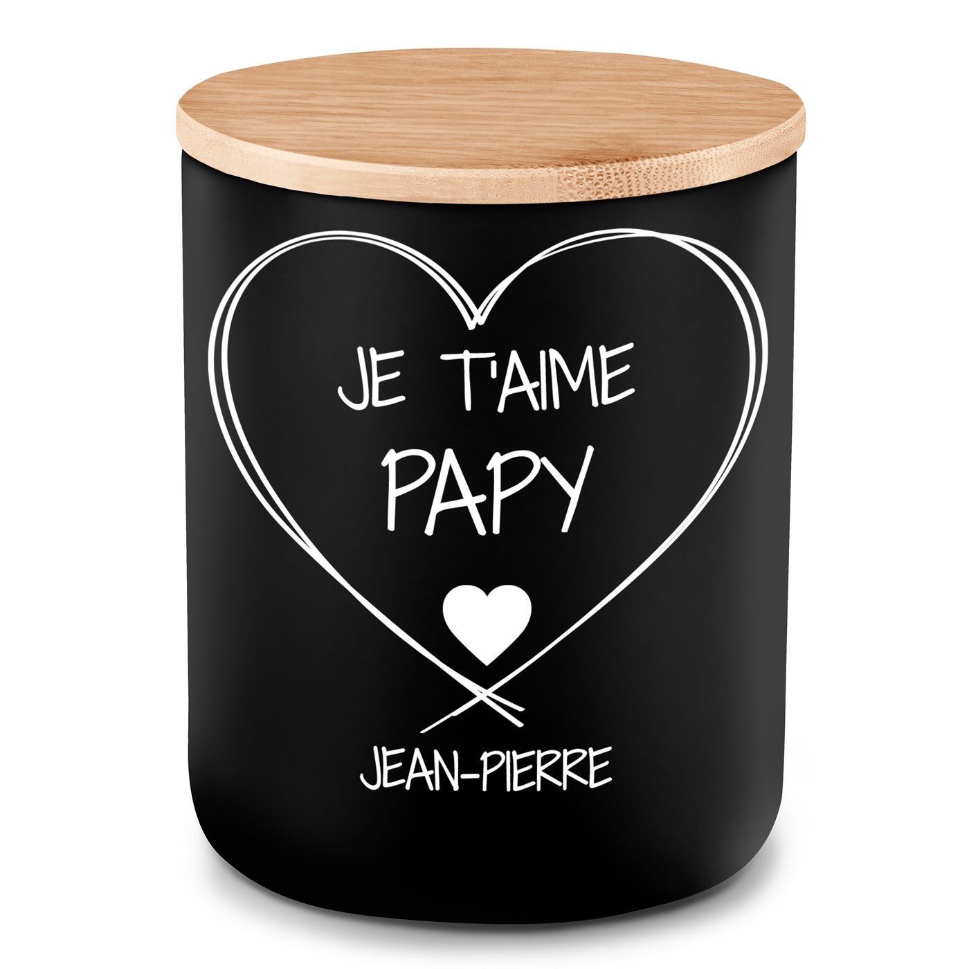 Bougie en cire de soja personnalisée pour l'anniversaire de papy