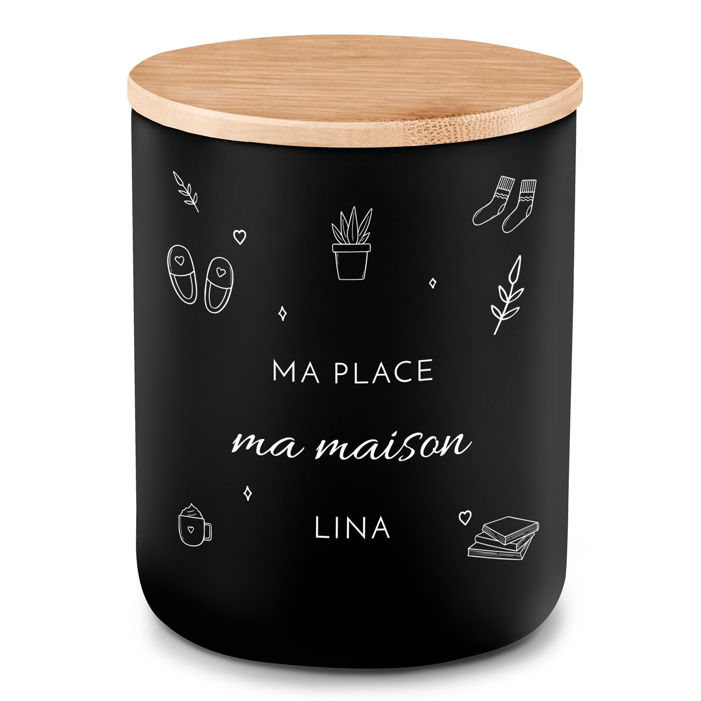 Bougie en cire de soja personnalisée pour une femme pour l'anniversaire de mariage