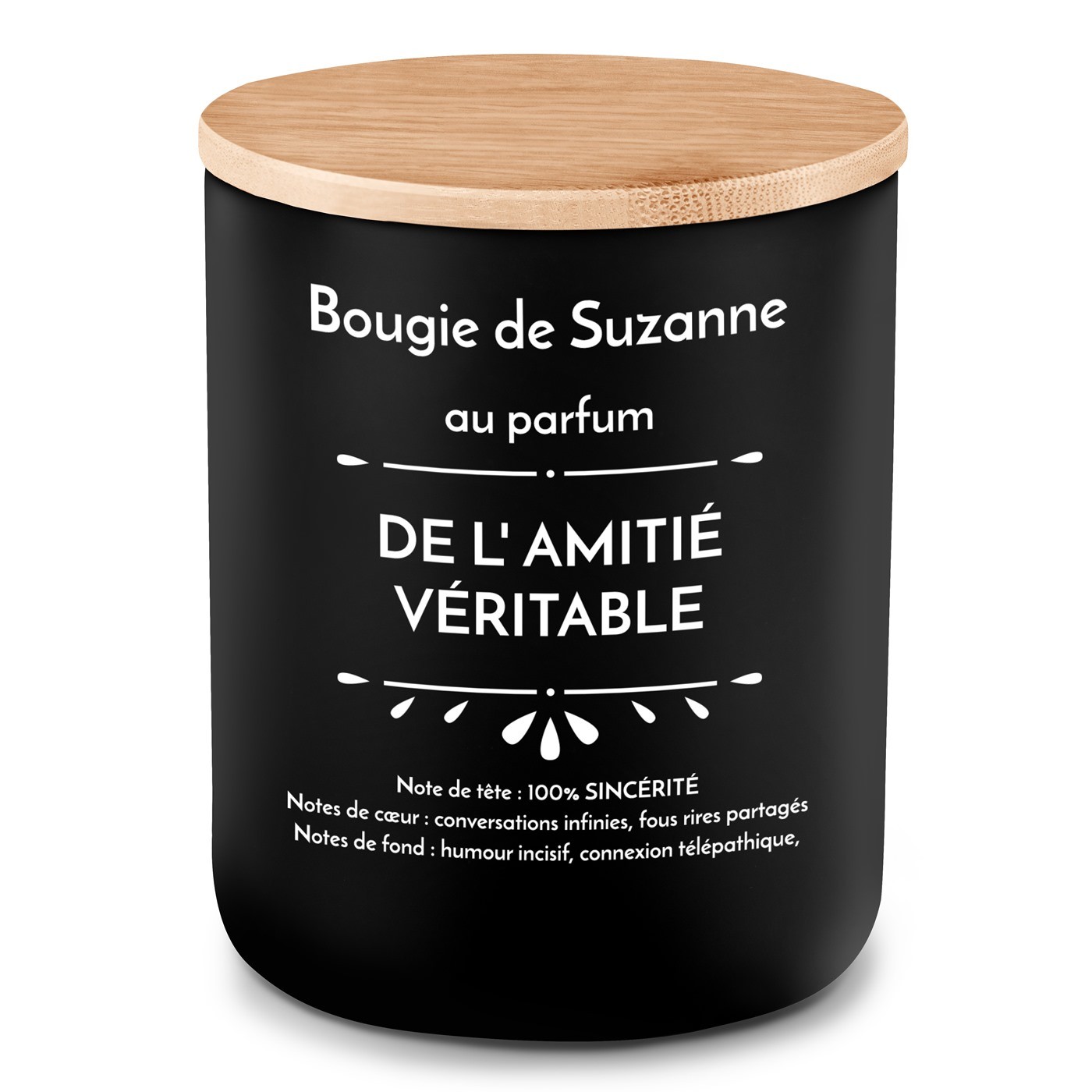 Bougie en cire de soja avec gravure pour l'anniversaire d'une meilleure amie