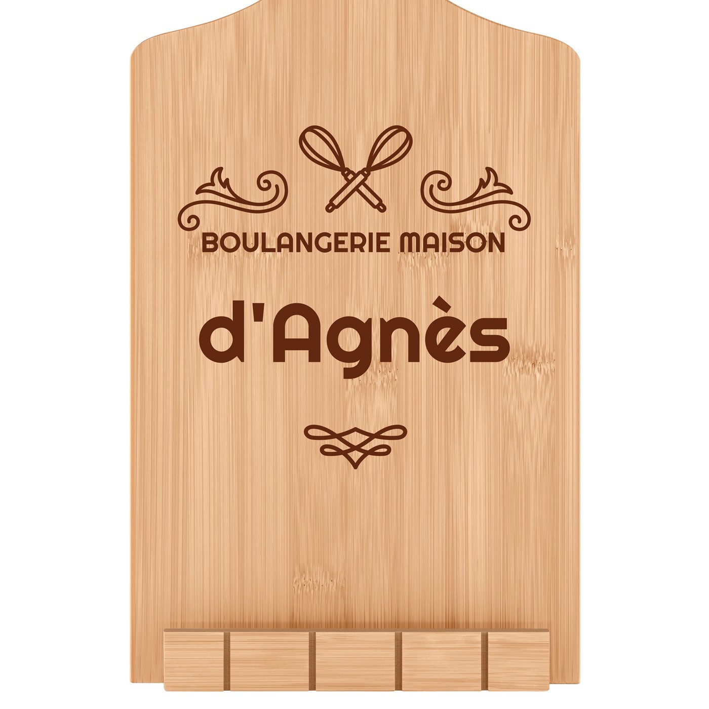 Support de livre personnalisé en forme de planche à découper pour l'anniversaire d'une amie