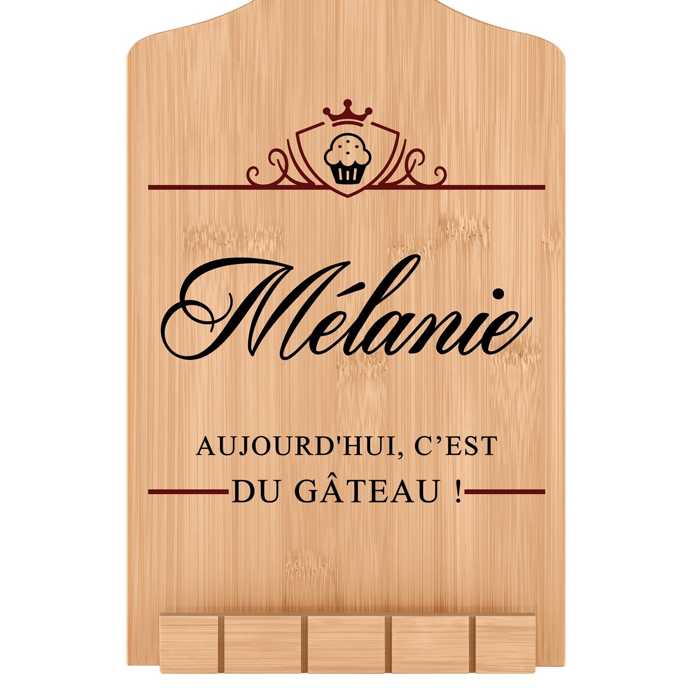 Support de livre personnalisé en forme de planche à découper pour une copine pour la Saint-Valentin