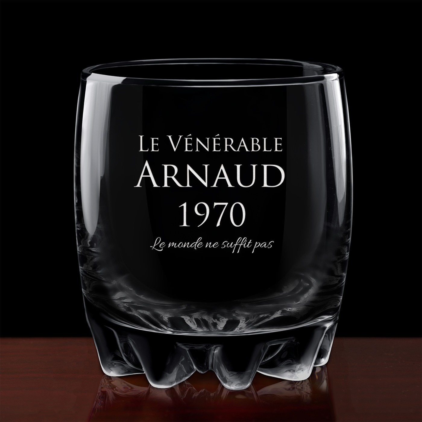 Carafe à whisky globe avec 2 verres gravés pour lui homme anniversaire