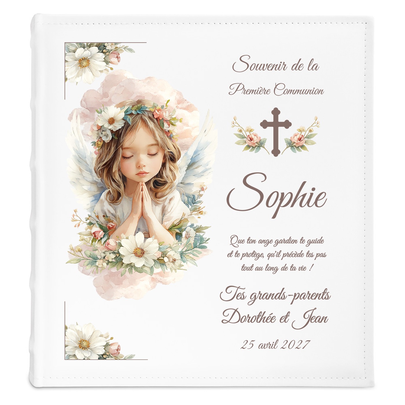Album photo personnalisé pour une petite-fille pour sa communion