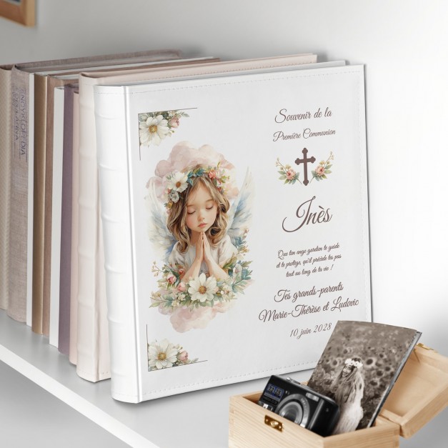 Album photo 10x15 avec impression sur la couverture pour une petite-fille pour sa communion