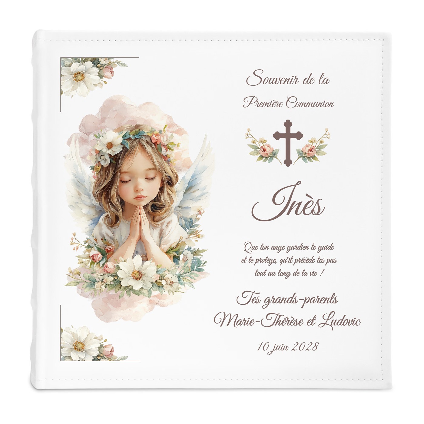 Album photo 10x15 avec impression sur la couverture pour une petite-fille pour sa communion