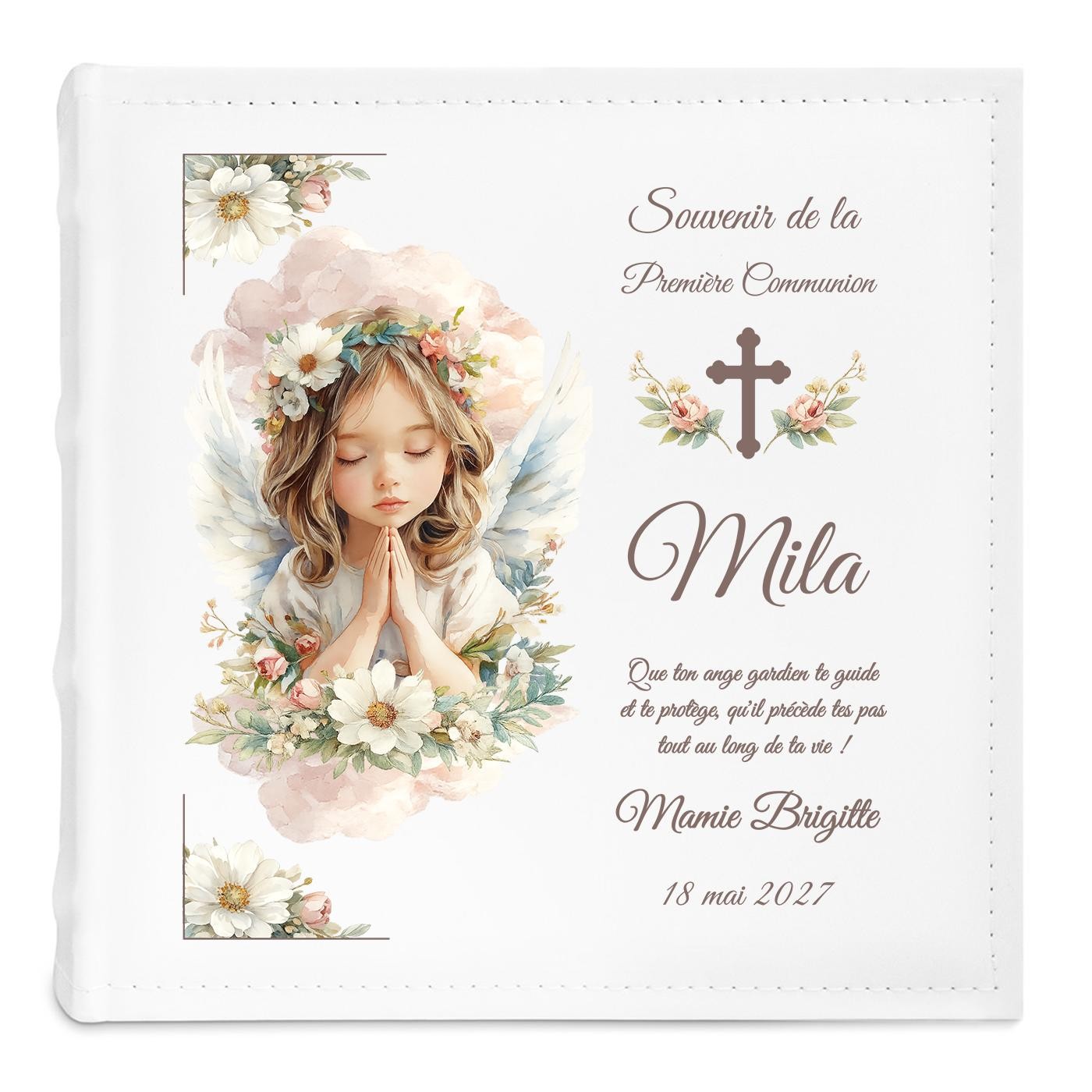 Album photo avec personnalisation pour une petite-fille pour la première communion